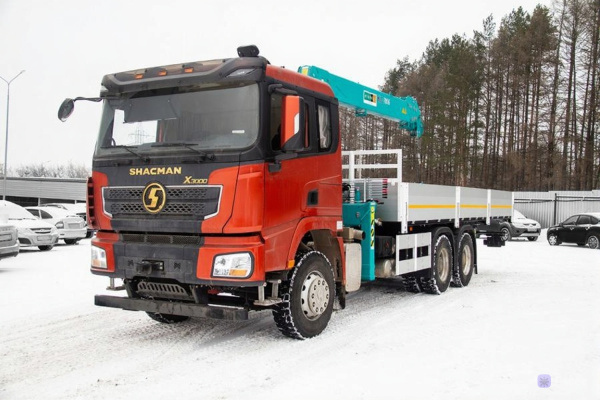 Бортовой Shacman 6x4 c КМУ HYUNDAI EVERDIGM (HKTC) HLC-7016