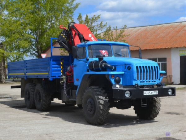 Бортовой Урал-М 4320-19** кабина 4320 капотный c КМУ SunHunk К-168-4