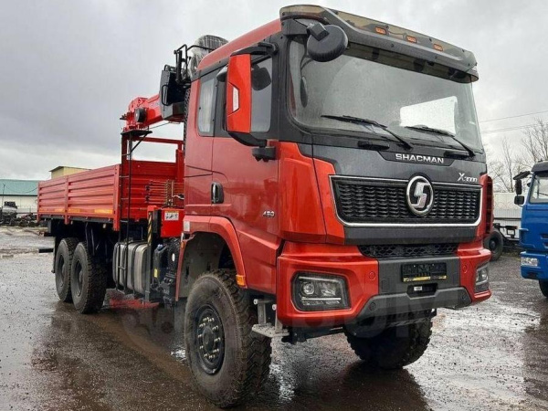 Бортовой Shacman 6x6 односкатный c КМУ Kanglim KS 1256 GII