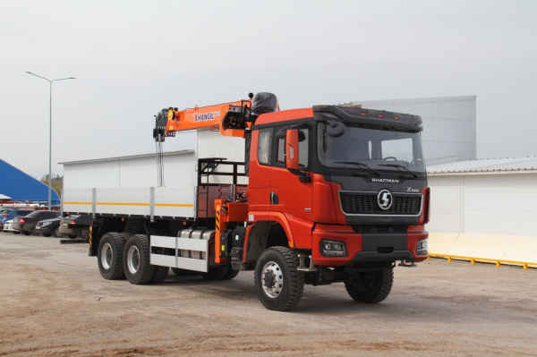 Бортовой Shacman 6x6 двускатный c КМУ HANGIL HGC 756