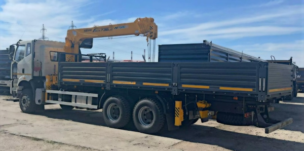 Бортовой FAW CA3250 С КМУ Soosan SCS 736 L2