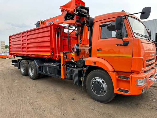 АВТОМОБИЛЬ САМОСВАЛ КАМАЗ 65115 С КМУ HANGIL HGC 756