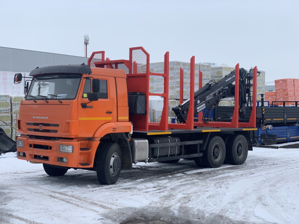 АВТОМОБИЛЬ ЛЕСОВОЗ КАМАЗ 6520 с ГМУ МАЙМАН-110S (ММ-110)
